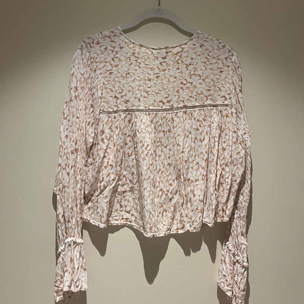 Amuse Society - Orange and White Crop Top